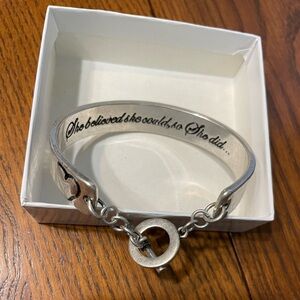 She believed she could so she did bracelet